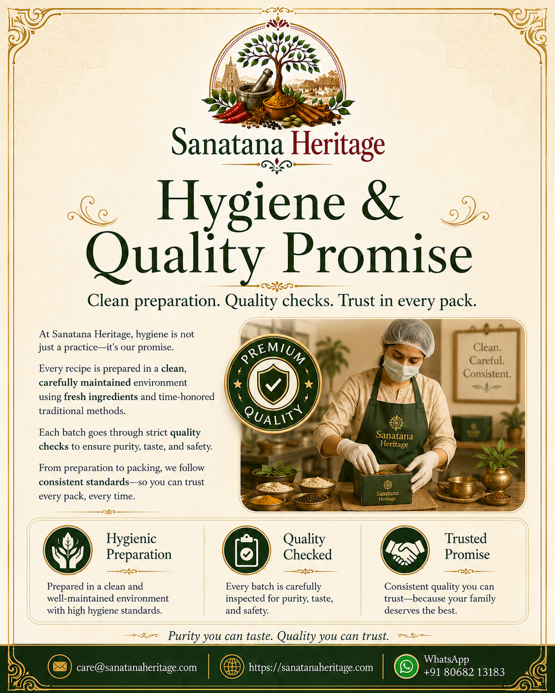 Poha Premix — Hygiene and quality promise