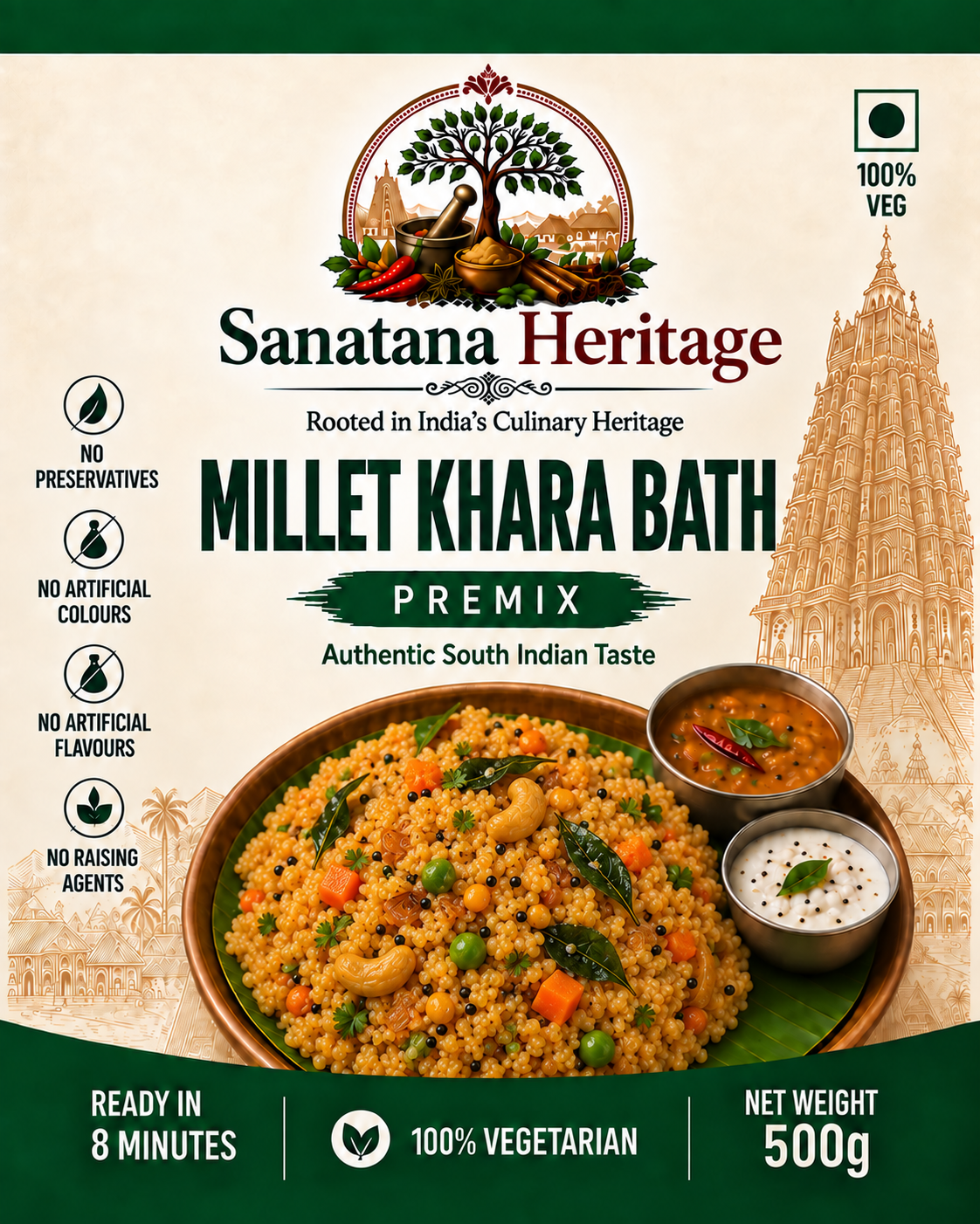 Sanatana Heritage Millet Khara Bath Premix ready-to-cook premix