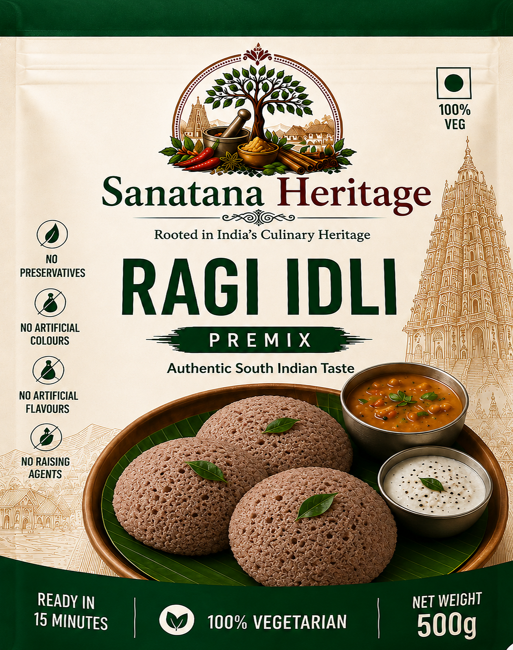 Sanatana Heritage Ragi Idli Premix ready-to-cook premix