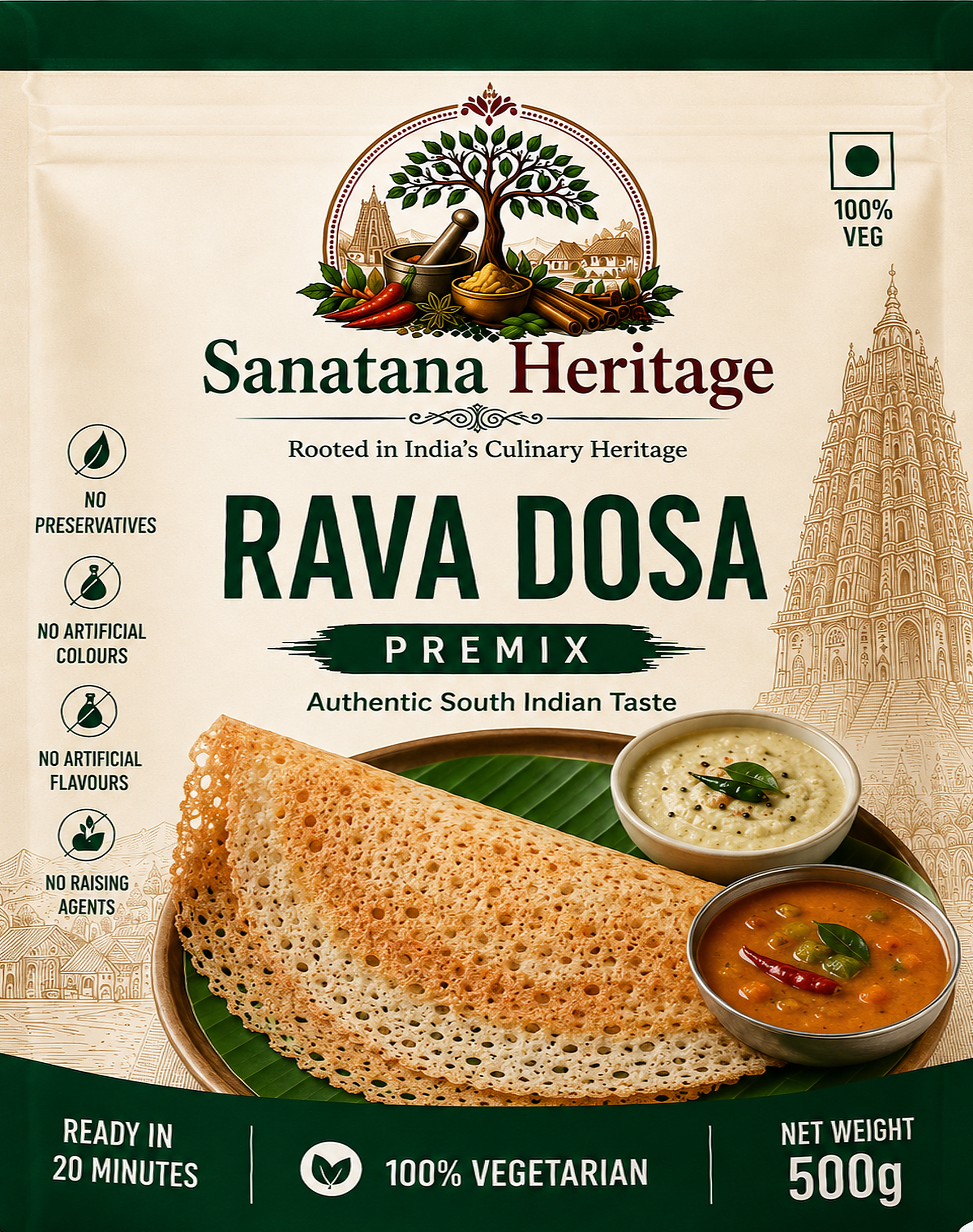 Sanatana Heritage Rava Dosa Premix ready-to-cook premix