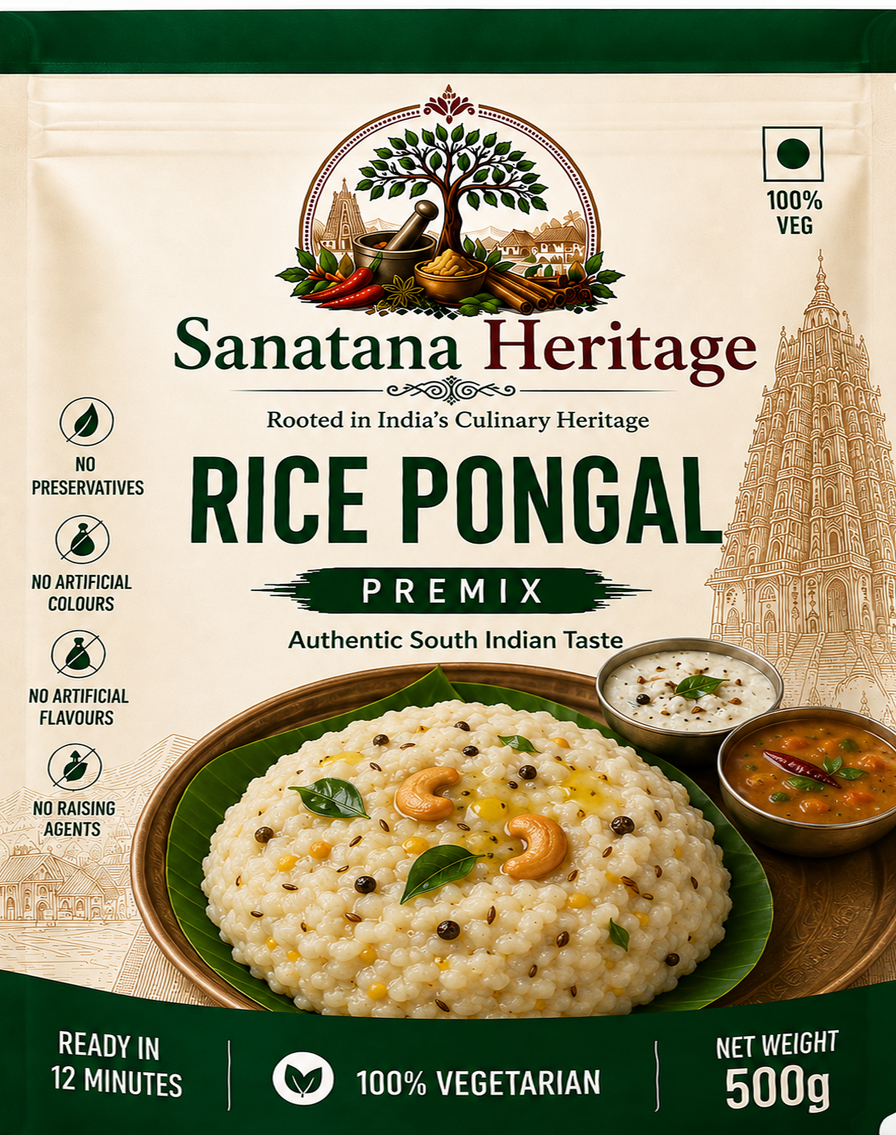 Sanatana Heritage Rice Pongal Premix ready-to-cook premix
